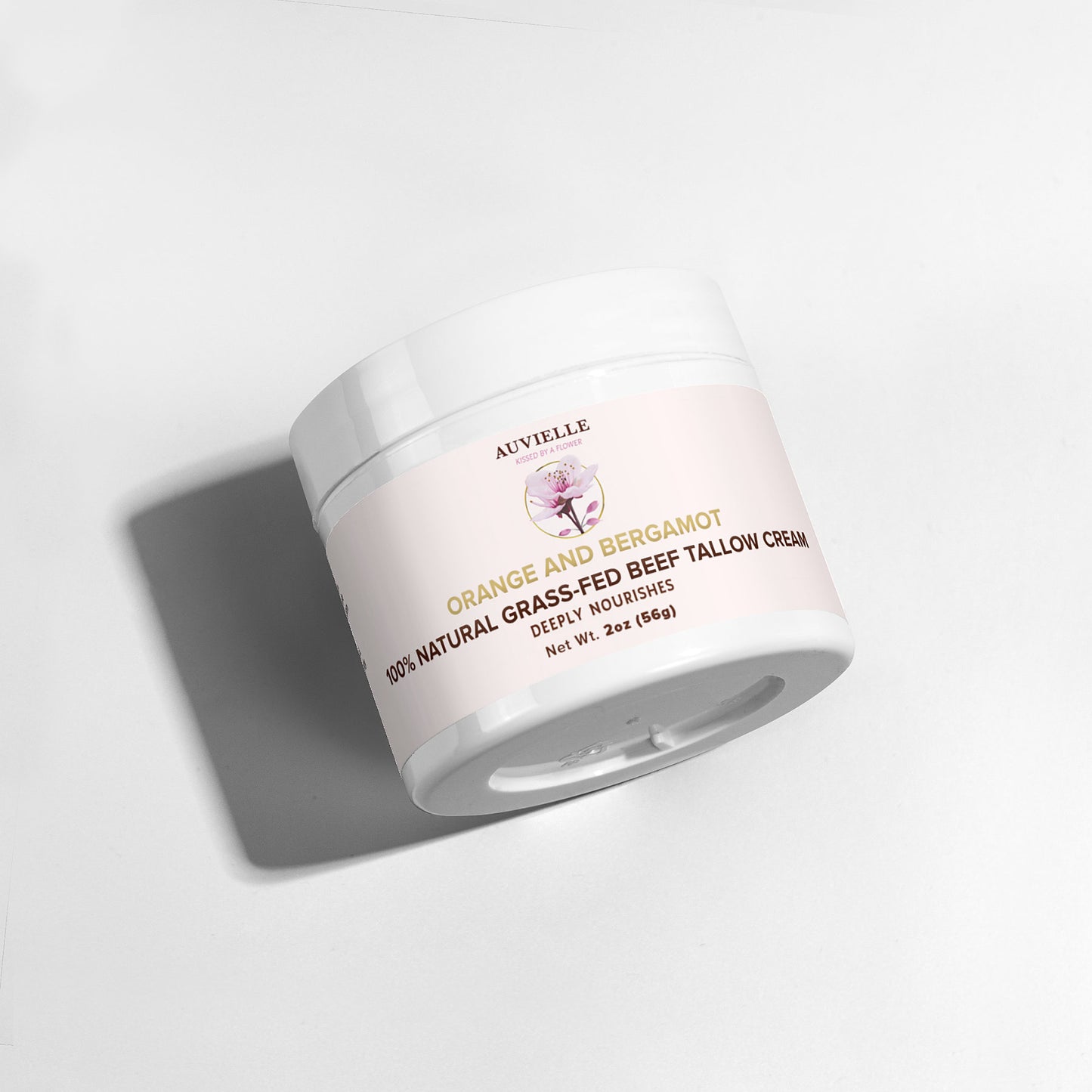 100% Natural Grass-Fed Beef Tallow Cream (Orange & Bergamot)