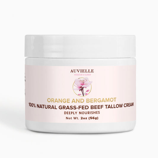100% Natural Grass-Fed Beef Tallow Cream (Orange & Bergamot)