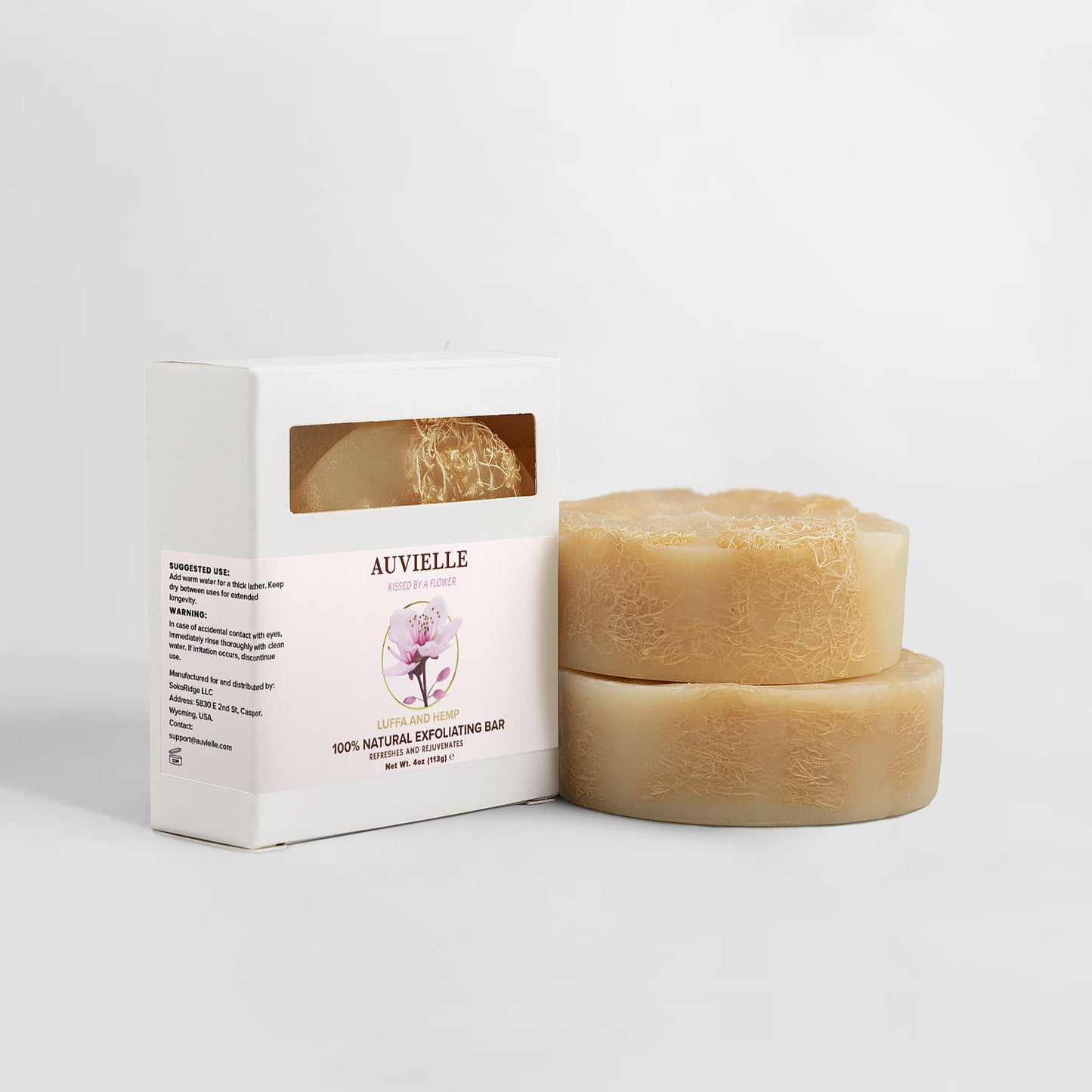 100% Natural Exfoliating Luffa Bar