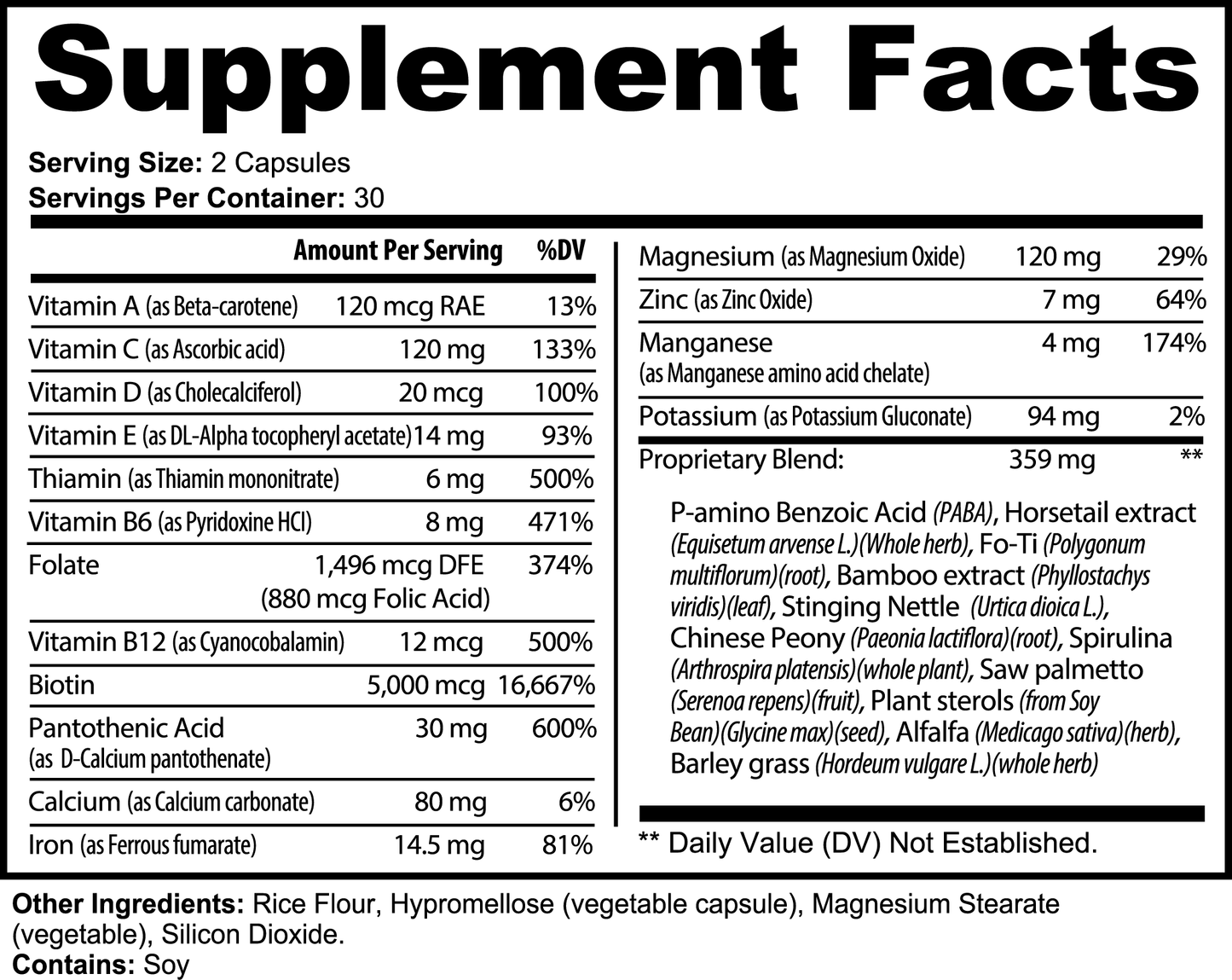 Hair, Skin and Nails Health Supplement